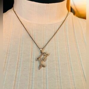 Silver dolphin necklace